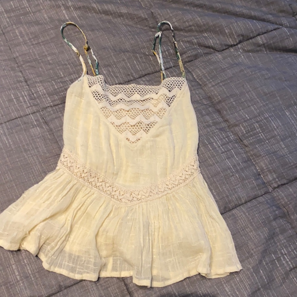 Cream crochet top